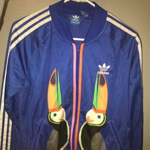 Adidas FARM Toucan Zip Up Track Jacket Blue RARE